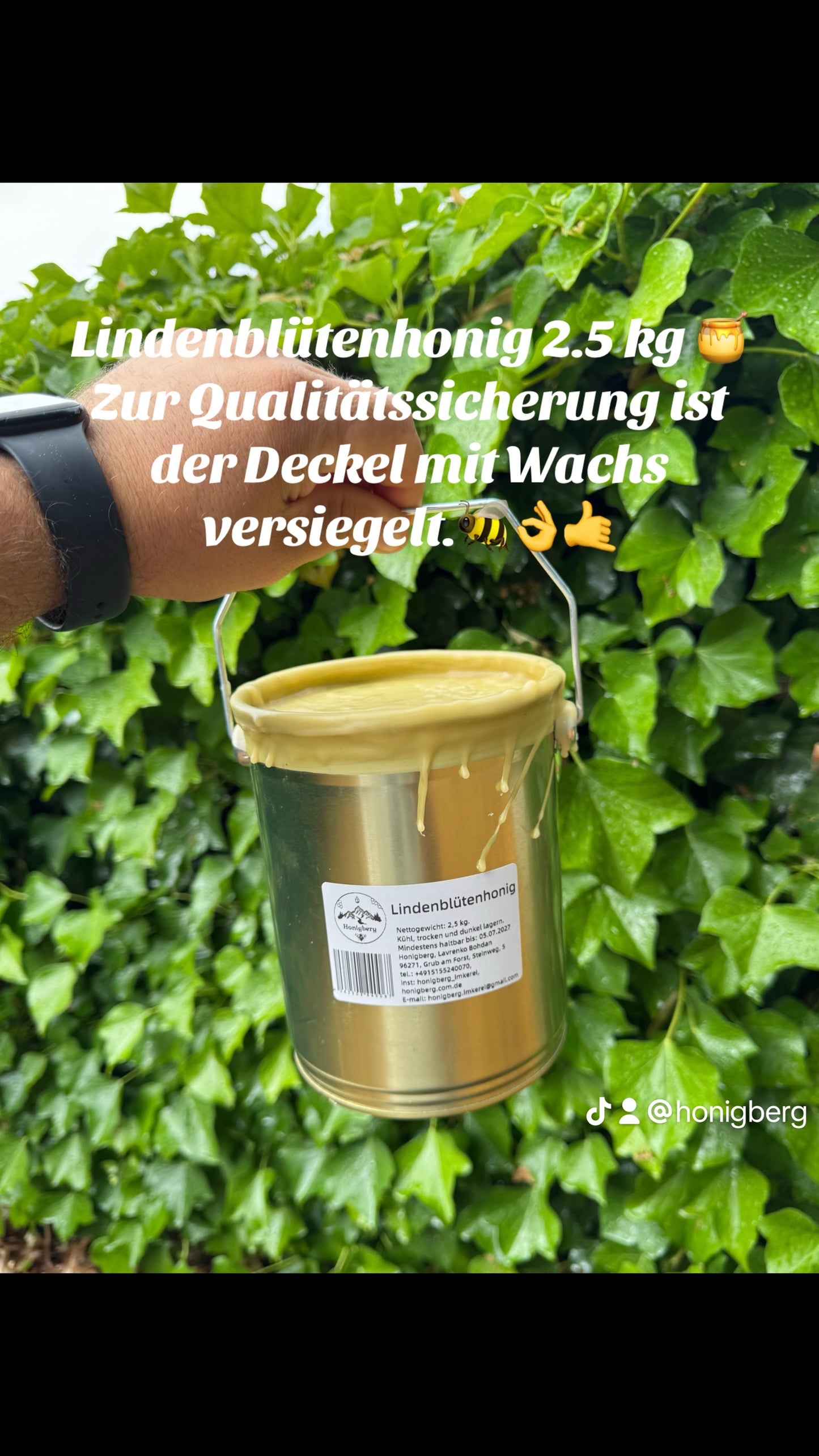 Lindenblütenhonig 2.5 kg/ Echter Lindenhonig – wie in der Kindheit
