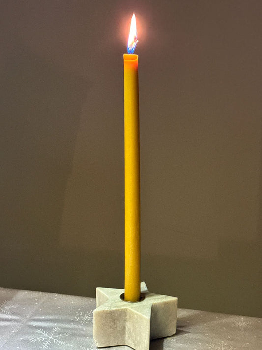 Haushaltskerze aus Bienenwachs - 24 cm